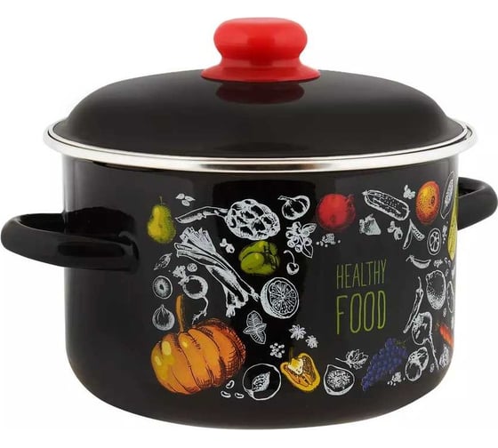 Эмалированная кастрюля appetite цилиндрическая, healthy food, 2 л 550003342
