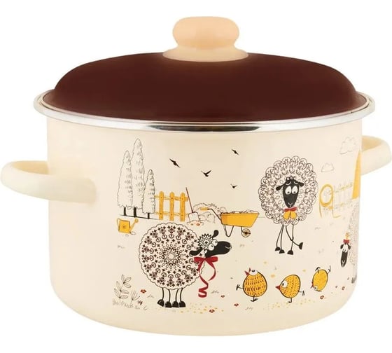Эмалированная кастрюля appetite цилиндрическая, подворье, 4 л 550003489