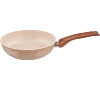 Сковорода Традиция готовить с любовью, литая, антипригарное покрытие, 24 см, миндаль ТМИ2241И