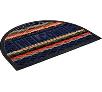 Придверный коврик VORTEX COMFORT 40х60 см, WELCOMЕ полукруг синий 22385