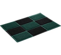 Придверный, пористый коврик VORTEX 40х60, черно-зеленый 22406