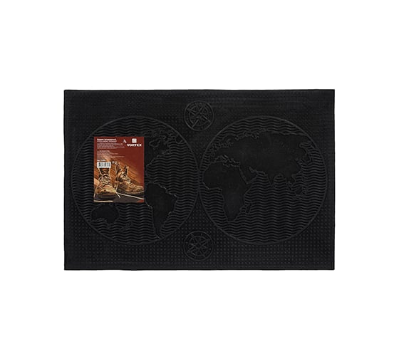 Придверный коврик VORTEX 40х60 см, черный, Континенты 22459