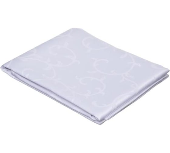 Скатерть ООО Комус 145x145, ткань журавинка (88% полиэстер, 12% хлопок), рис.1927, белый 1419913