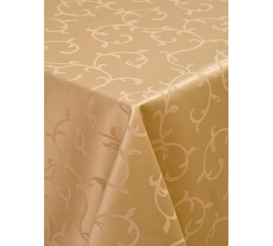 Скатерть ООО Комус 145x180, ткань журавинка (88% полиэстер, 12% хлопок), рис.1927, бежевый 1419910 1