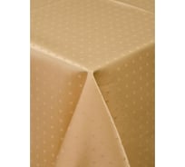 Скатерть ООО Комус 145x145, ткань журавинка (88% полиэстер, 12% хлопок), рис.4, бежевый 1419859