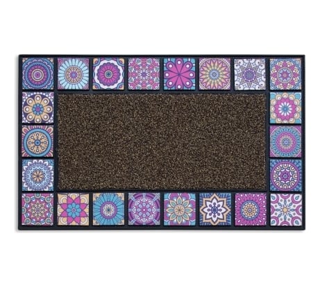Придверный коврик ATTRIBUTE MOSAIC QUADRO violet 76Х45 см AMM275