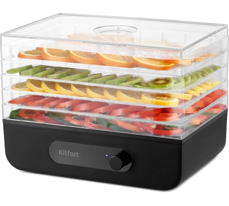 Сушилка для овощей и фруктов Kitfort черный КТ-1961-1