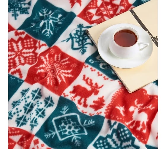 Покрывало-плед Guten Morgen флис, Новогоднее чудо 130x150 см ПФл-НЧ-130-150
