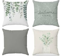 Чехол на подушку Этель "Eucalyptus", 4 шт., 40х40 см, велюр 9788796