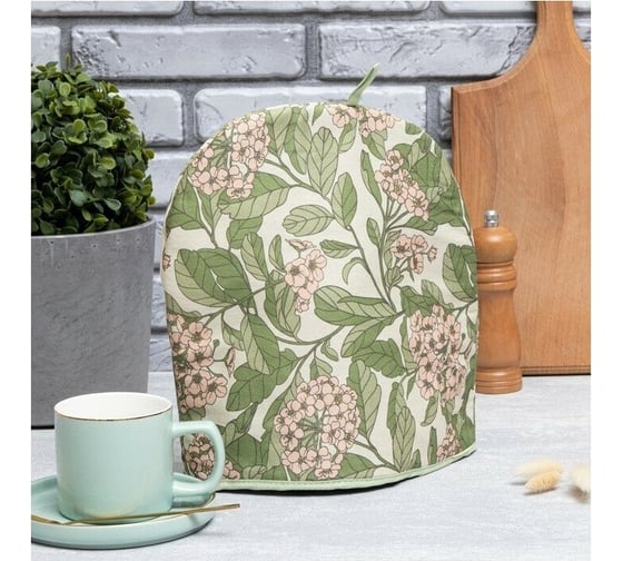 Грелка на чайник Этель Spring garden 28x28 см, 100% хлопок, 190 г/м2 7560428