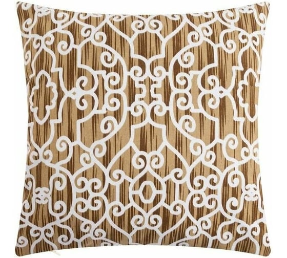 Декоративная наволочка Этель 40x40 см, Pattern beige, 100% хлопок 5084354