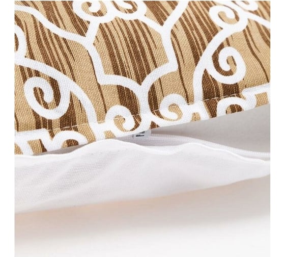 Декоративная наволочка Этель 40x40 см, Pattern beige, 100% хлопок 5084354