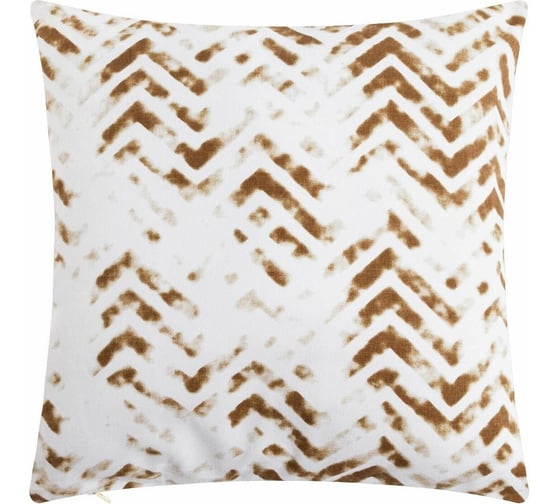 Декоративная наволочка Этель 40x40 см, Zigzags beige, 100% хлопок 5084350 1
