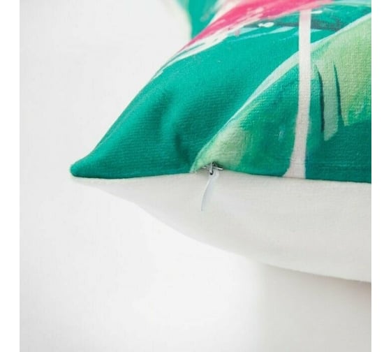 Чехол на подушку Этель Flamingo 40x40 см, 100% п/э, велюр 4304071