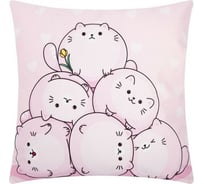 Чехол на подушку Этель "Котики" 40x40 см, 100% п/э, велюр 7030007