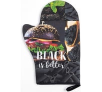 Варежка-прихватка Этель BLACK 20x27см,100% хлопок, ватин 250 г/м2 5073947