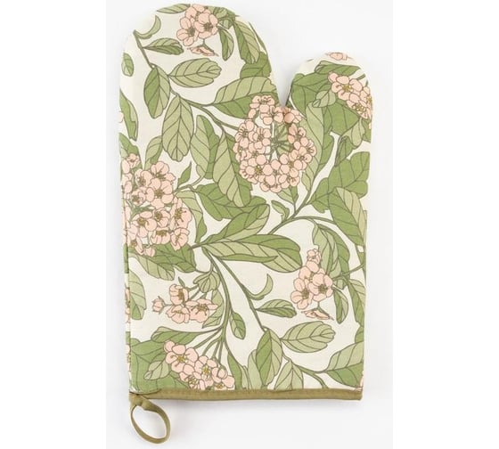 Варежка-прихватка Этель Spring garden 20x27см,100% хлопок, саржа 190 г/м2 5511211