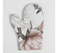 Варежка-прихватка Этель Пионы 20x27см,100% хлопок, ватин 250 г/м2, двухстороняя 5376626