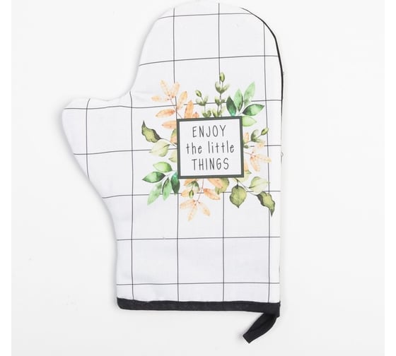 Кухонный набор Этель Flora варежка-прихватка 20x28 см, прихватка 19x19 см, 100% хлопок 7011777