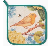 Прихватка Этель Гортензии 19x19 саржа,100% хлопок, ватин 250 г/м2 9892065