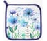 Прихватка Этель Blue flowers 19x19 см, саржа, 100% хлопок, ватин 250 г/м2 5240041 1