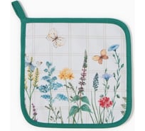 Прихватка Этель Полевые цветы 19x19 см, саржа, 100% хлопок, ватин 250 г/м2 9892101