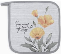 Прихватка Этель Yellow poppies 19x19 см, 100% хлопок, 250 г/м2 9525927