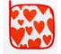 Прихватка Этель Red hearts 19x19 см, 100% хлопок, ватин 250 г/м2, двухсторонняя 5376654 1