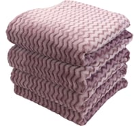 Плед ND Home велсофт зигзаг, лилия, полиэстер, 200x220 см, 260 г/м 306817