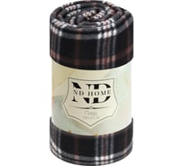 Флисовый плед ND Home принт, полиэстер, 130x150 см 307651