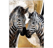 Картина Fbrush Золотые зебры 50x70 см kt57-14481