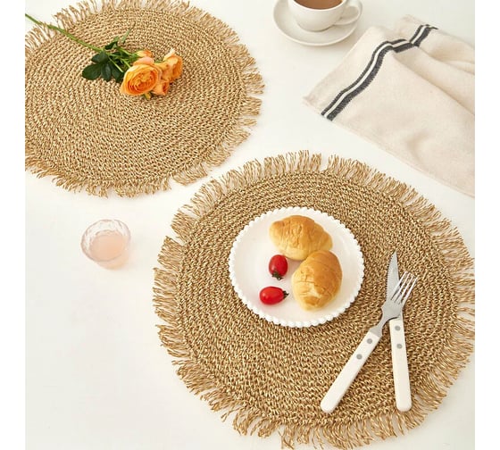 Набор подставочных салфеток Homium Round Collection 2 шт., круглые set2matwicker01