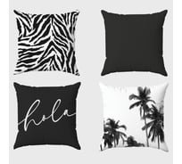 Чехол на подушку Этель Hola, 4 шт., 40х40 см, велюр 9788795