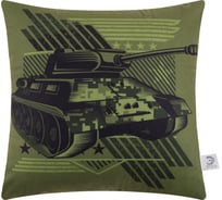 Декоративная подушка Этель "Танк" 40x40 см, велюр, 100% п/э 5447017
