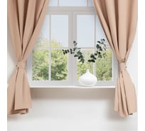 Комплект штор для кухни Этель с подхватами Kitchen, цвет бежевый, 150x180 см, 2 шт 7866005