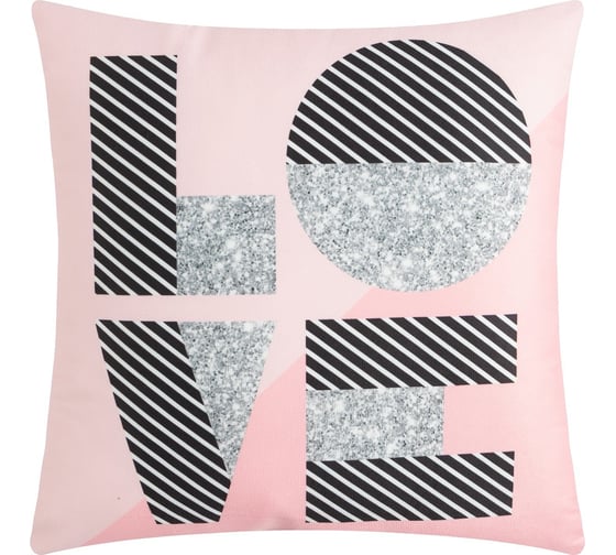 Подушка Этель LOVE, 40x40 см, 100% п/э, велюр 9470598