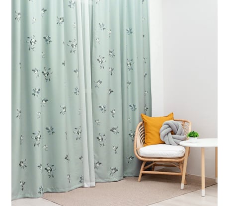 Комплект штор Этель Jasmine, 145х260 см, 2 шт, 100% полиэстер, габардин 9279048