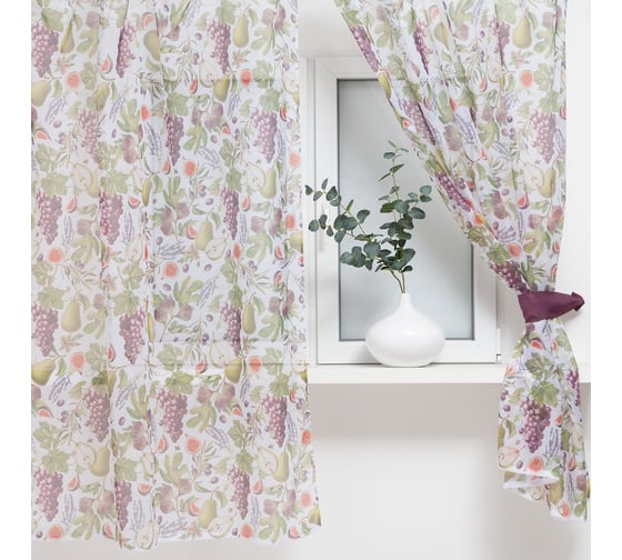 Комплект тюля Этель Фруктовый сад 145x180 см, 2 шт, 100% полиэстер 5513577