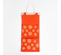 Текстильный кармашек Этель Снежинки 2 отделения, 20x41 см 7007862