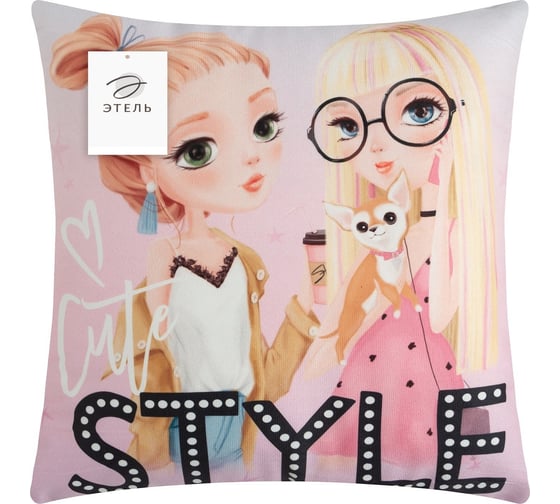 Подушка Этель Style, 40x40 см, 100% п/э, велюр 9470597