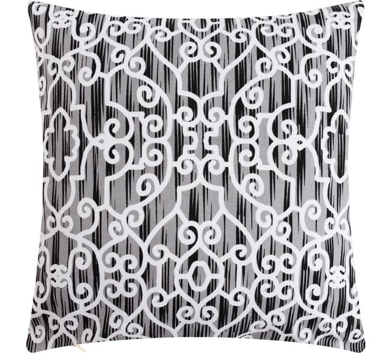 Декоративная наволочка Этель 40x40 см, Pattern black, 100% хлопок 5084353 1