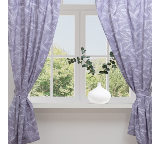 Комплект штор для кухни Этель с подхватами Ease 145x180 см, 2 шт, 100% полиэстер 7183005 1