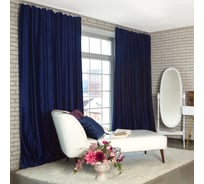 Портьерная штора Этель 145х270 см Валенсия Голубой океан, 100% полиэстер 9330263