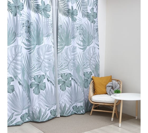 Комплект штор Этель Tropics, 145x260 см, 2 шт, 100% полиэстер 5525198