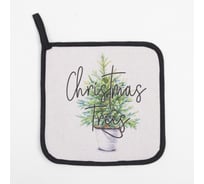 Прихватка Этель Christmas trees 19x19 см, саржа, 100% хлопок, ватин 250 г/м2 7624225