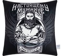 Подушка Этель "Настоящему мужчине" 40x40 см, велюр, 100% п/э 9101174