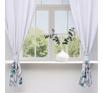 Комплект штор для кухни Этель с подхватами Cotton 145x180 см, 2 шт, 100% полиэстер 9933896