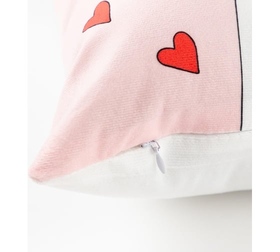 Подушка Этель Valentine cat, 40x40 см, велюр, 100% п/э 5309886