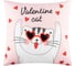 Подушка Этель Valentine cat, 40x40 см, велюр, 100% п/э 5309886 1