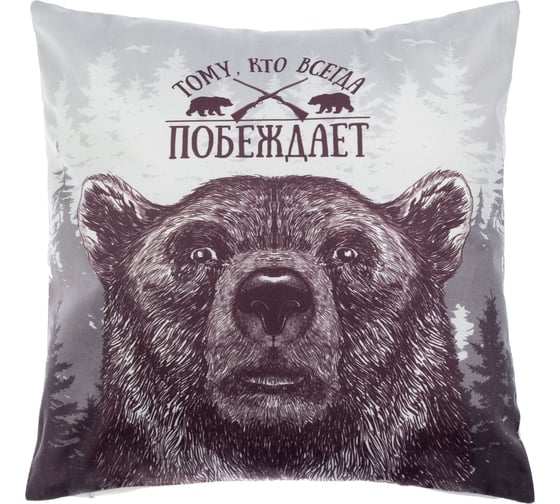 Декоративная подушка Этель Победитель 40x40 см, велюр, 100% п/э 4027810 1